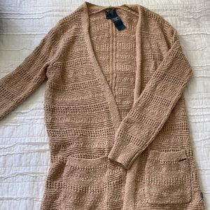 Abercrombie Tan cardigan